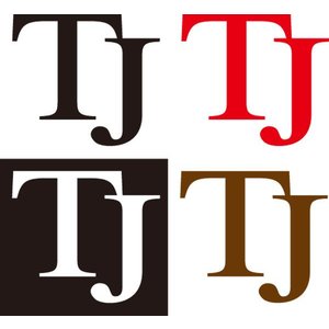 T.Jのダイカットステッカー TJ 信憑 BRAND Sticker Cutting 希望者のみラッピング無料 logo