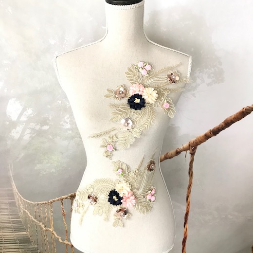 人気激安 カラフルな花付きのゴールドの刺繍モチーフセットになります バトン レオタード モチーフ 花 衣装 ゴールド バレエ衣装 モチーフレース ダンス衣装 チュールモチーフ 服飾 全品送料無料 新体操
